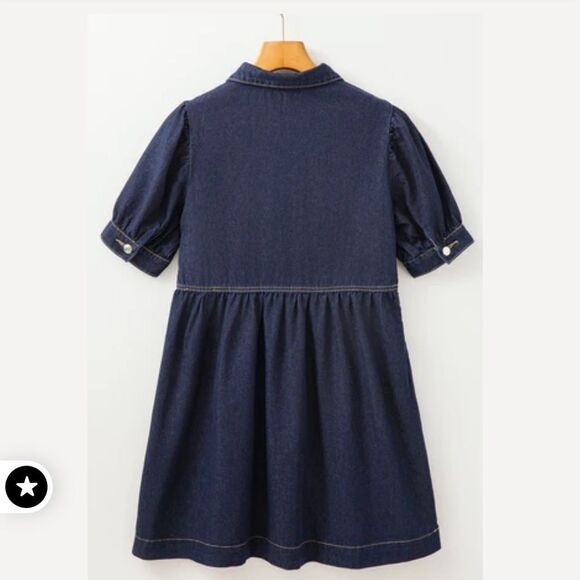 NWT Mable/Anthropologie Diana Denim Mini Dress - Picture 5 of 7